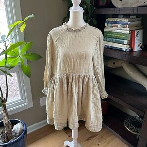 Light Green Long Sleeve Ruffle Dress